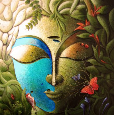 Serene Nature Face by Dhananjoy Mukherjee