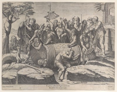 Marcus Atilius Regulus in a Barrel While Two Men Are Hammering in the Nails by Diana Mantuana