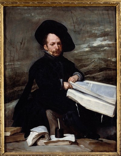 SP after Velasquez' Louis de Gongora - Ed Stitt - paintings - Self-Portraits