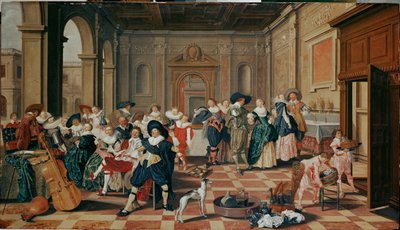 Elegant Company in a Renaissance Hall by Dirck Hals
