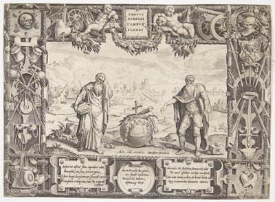Heraclitus and Democritus, or Admonition to Endurance and Forbearance by Dirck Volckertsz. Coornhert