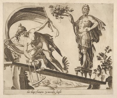 When Fortune Is Abundant, the Fall Will Be Deeper from Six Sayings about Fortune, ca. 1560 by Dirck Volkertsen Coornhert