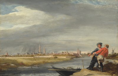Hauling the Net, with a View of Zwolle by Dirk Hardenstein