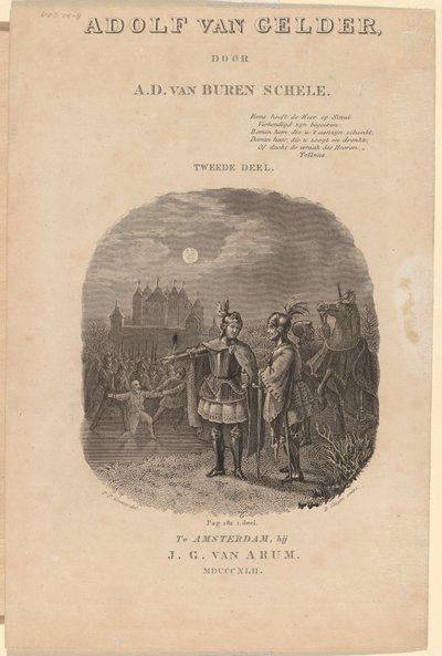 Title Page for A.D. van Buren Schele