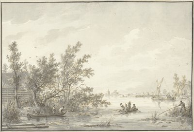River Landscape by Dirk Langendijk