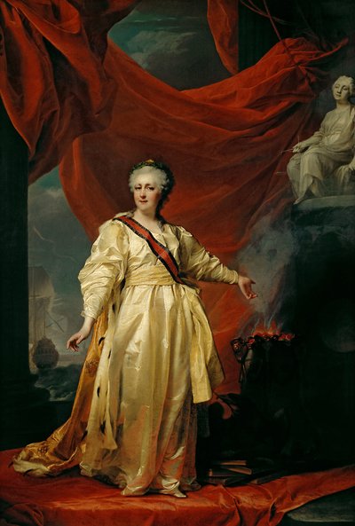 Portrait of Catherine II the Legislatress in the Temple Devoted to the Goddess of Justice by Dmitri Grigorievich Levitsky