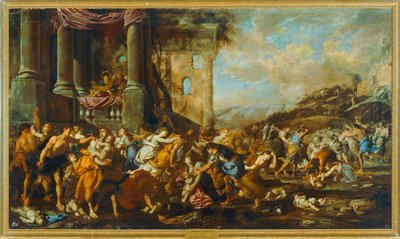 The Massacre of the Innocents by Domenico (1612-75) Gargiulo