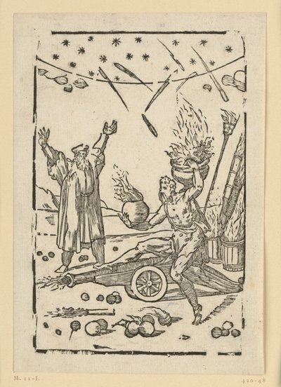 The Finished Cannon as a Result of Casting; Also a Representation of the Effect of Gunpowder. From the Series "De re metallica". by Domenico Beccafumi