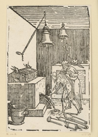 The Casting of Bells and Cannons. From the series "De re metallica". by Domenico Beccafumi