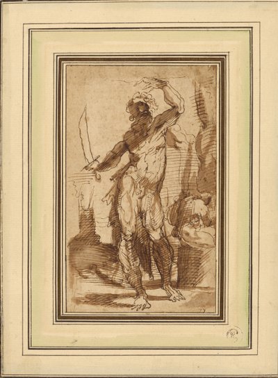 Study for the Figure of Abraham by Domenico Beccafumi