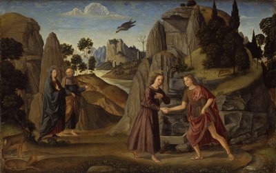 Meeting of the Christ Child with the John Child by Domenico Ghirlandaio