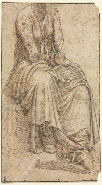 Copy of a Roman Statue of a Seated Woman by Domenico Ghirlandaio