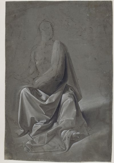 Drapery Study (possibly study of the robe of Matthew the Evangelist) by Domenico Ghirlandaio