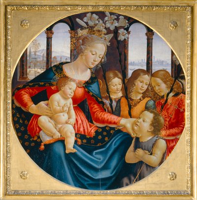 The Virgin and Child with the Young Saint John the Baptist and Three Angels by Domenico Ghirlandaio
