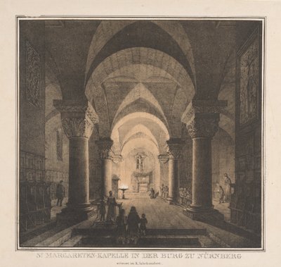 Notable Buildings of the Middle Ages in Germany: St. Margarets Chapel in the Imperial..., 1819 by Domenico Quaglio