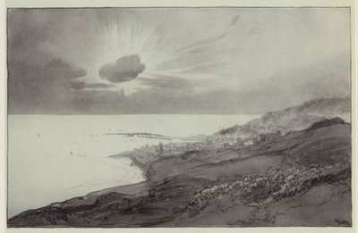 Lyme Regis from the Charmouth Hills by Donald (after) Maxwell