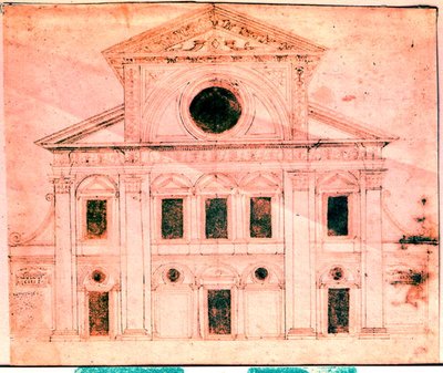 Design for the facade of a church by Donato Bramante