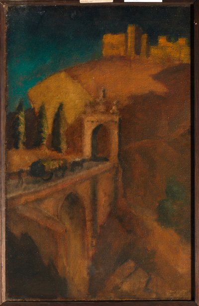Mountain Landscape with Bridge, c.1910 by Dora (attr. to) Carrington