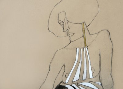 Abstract Golden Woman by Doris Schmitz
