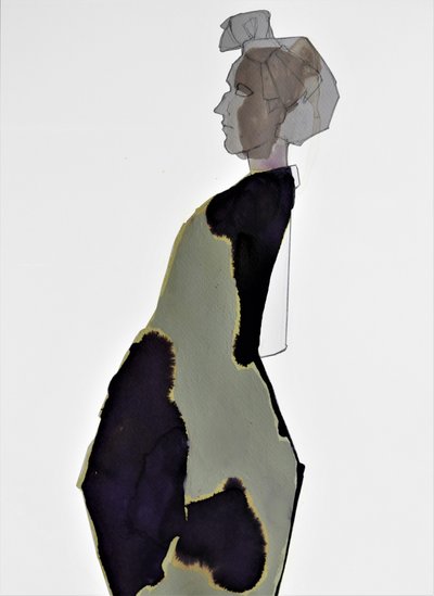 Abstract Woman Profile by Doris Schmitz