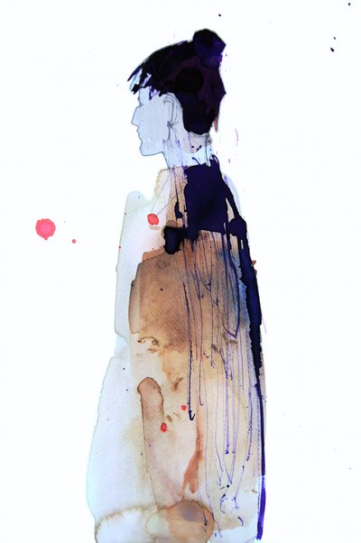 Abstract Woman Profile by Doris Schmitz