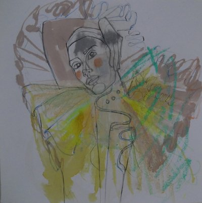 Colorful Abstract Portrait by Doris Schmitz
