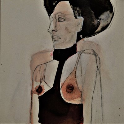 Contemplative Female Figure by Doris Schmitz