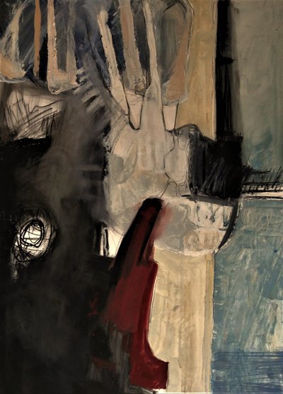 Dramatic Abstract Red by Doris Schmitz
