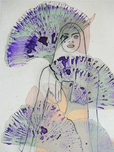 Ethereal Purple Portrait by Doris Schmitz