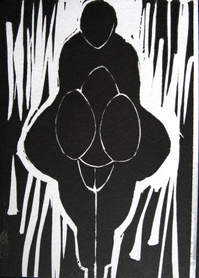 Expressive Black White Figure by Doris Schmitz