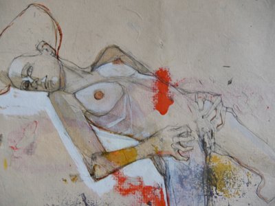 Expressive Reclining Nude by Doris Schmitz