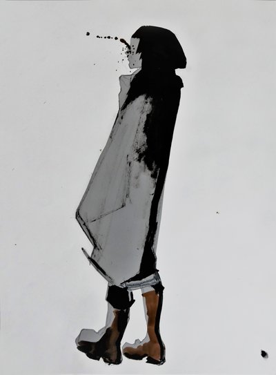 Ink Splatter Figure by Doris Schmitz