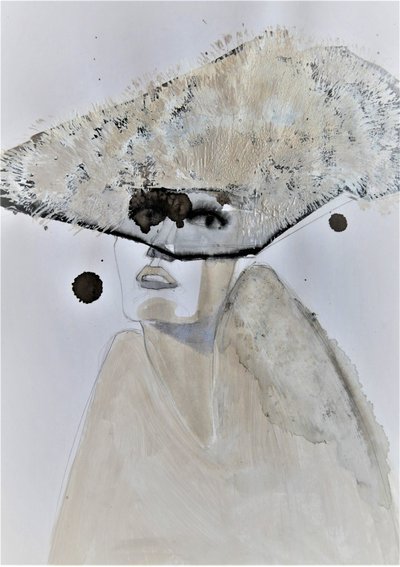 Mysterious Hat Portrait by Doris Schmitz