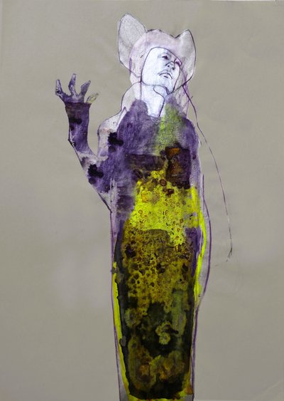 Mysterious Purple Figure by Doris Schmitz