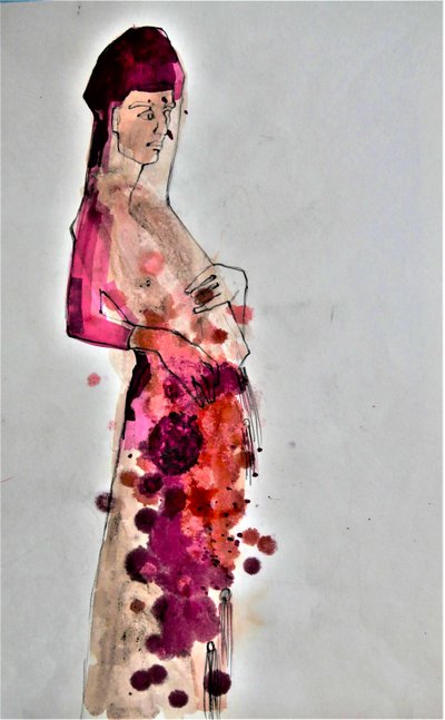 Oriental Beauty in Red by Doris Schmitz
