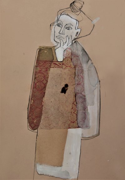 Pensive Woman Portrait by Doris Schmitz