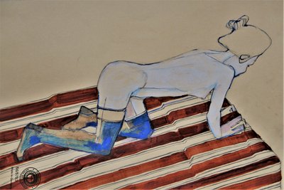 Sensual Kneeling Woman by Doris Schmitz