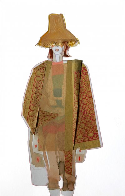 Stylish Figure Straw Hat by Doris Schmitz