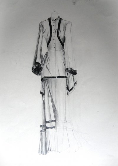 Vintage Fashion Sketch by Doris Schmitz