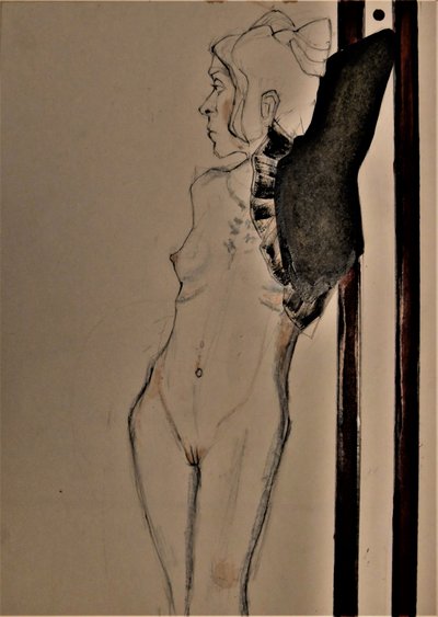 Winged Nude Figure by Doris Schmitz