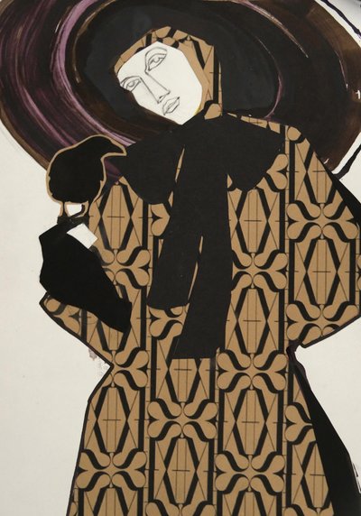 Woman with Bird by Doris Schmitz