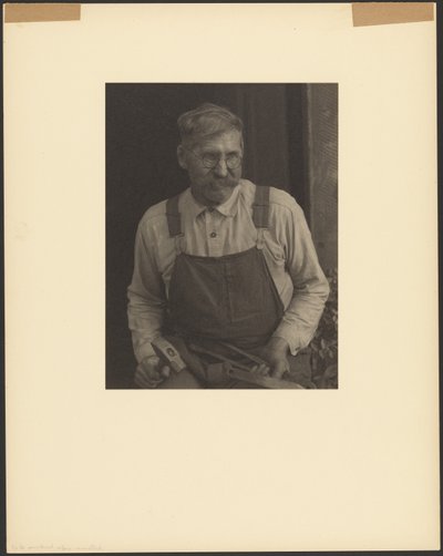 James Duff, A Fiddler, Hazard, Kentucky, Holding Tools by Doris Ulmann