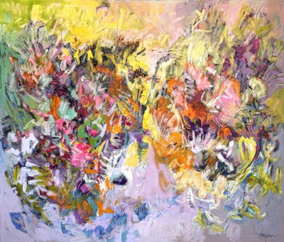 Vibrant Floral Abstract by Dorothy Fagan