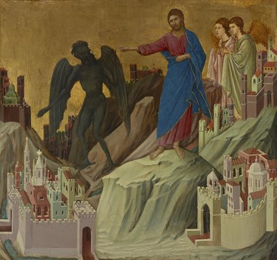 Temptation on the Mount by Duccio di Buoninsegna