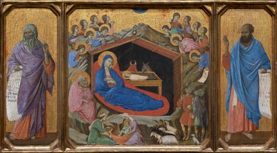 The Nativity with the Prophets Isaiah and Ezekiel by Duccio di Buoninsegna