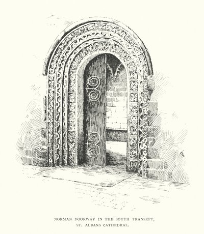 Norman Doorway in the South Transept, St Albans Cathedral by Duncan Moul