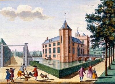 Assumburg Castle, from Het Zeganpralent Kennemerlant by Hendrick de Leth and Matthias Brouerius Van Nidek, published c.1700-1730 by Dutch School