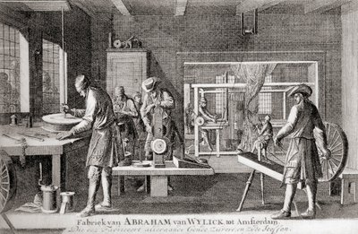 Factory of Abraham van Wylick, Amsterdam Silk Industry by Dutch School
