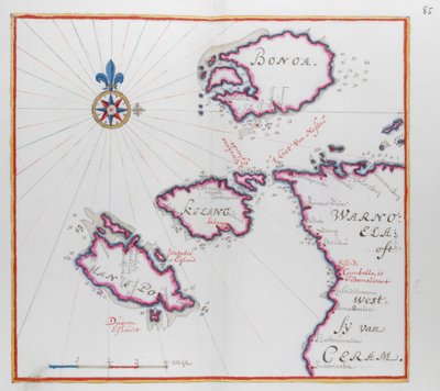 Map showing part of the Island of Ceram (Seram) and Bonoa (Pulau Boano) and Pulau Kelang and Pulau Manipa by Dutch School