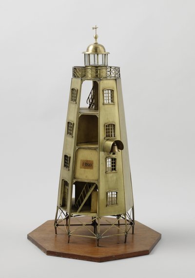 Model of the Duiveneiland lighthouse on Java by Dutch School
